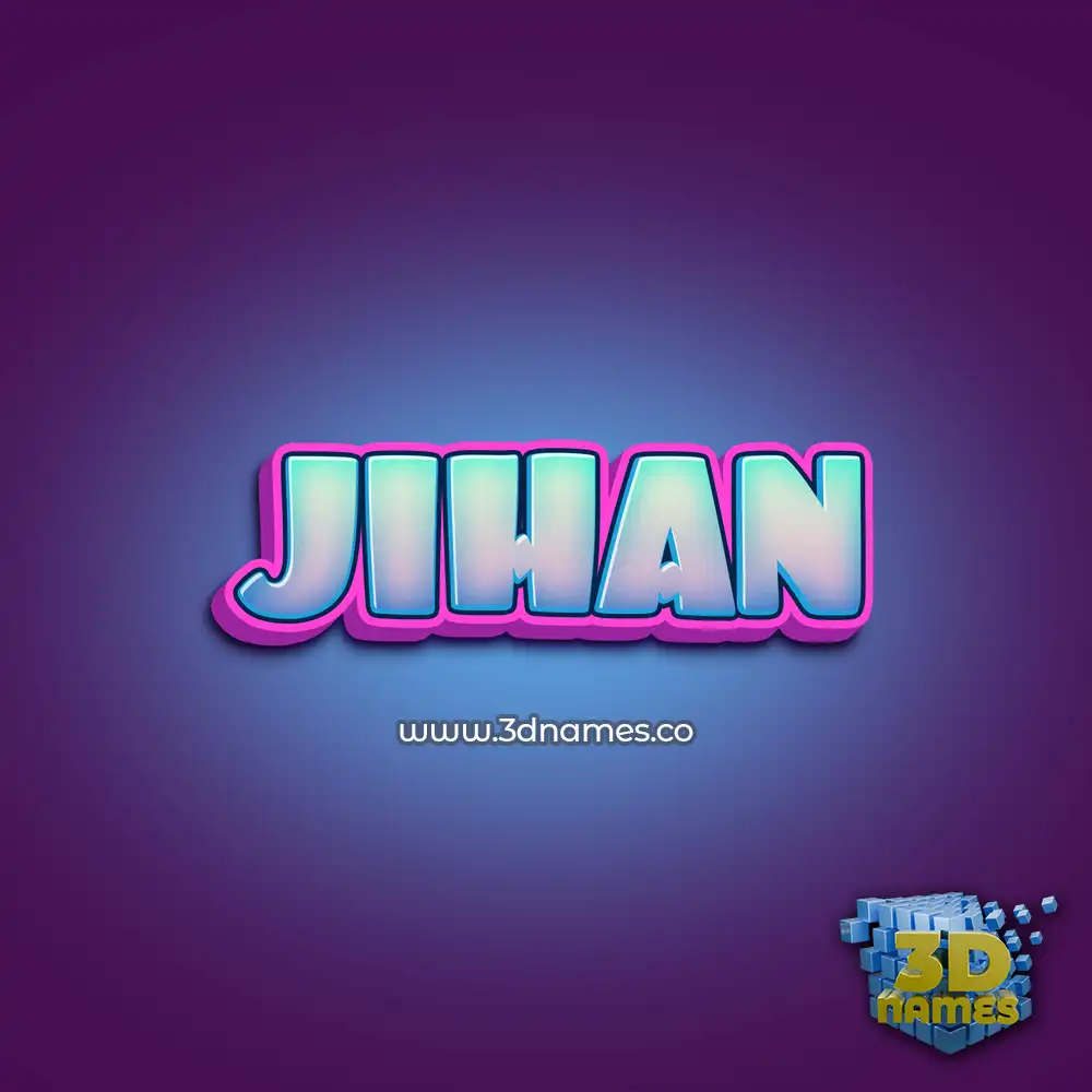 jihan in Phat Purple style - 3D name wallpaper