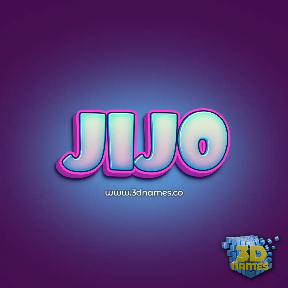 jijo in Phat Purple style - 3D name wallpaper
