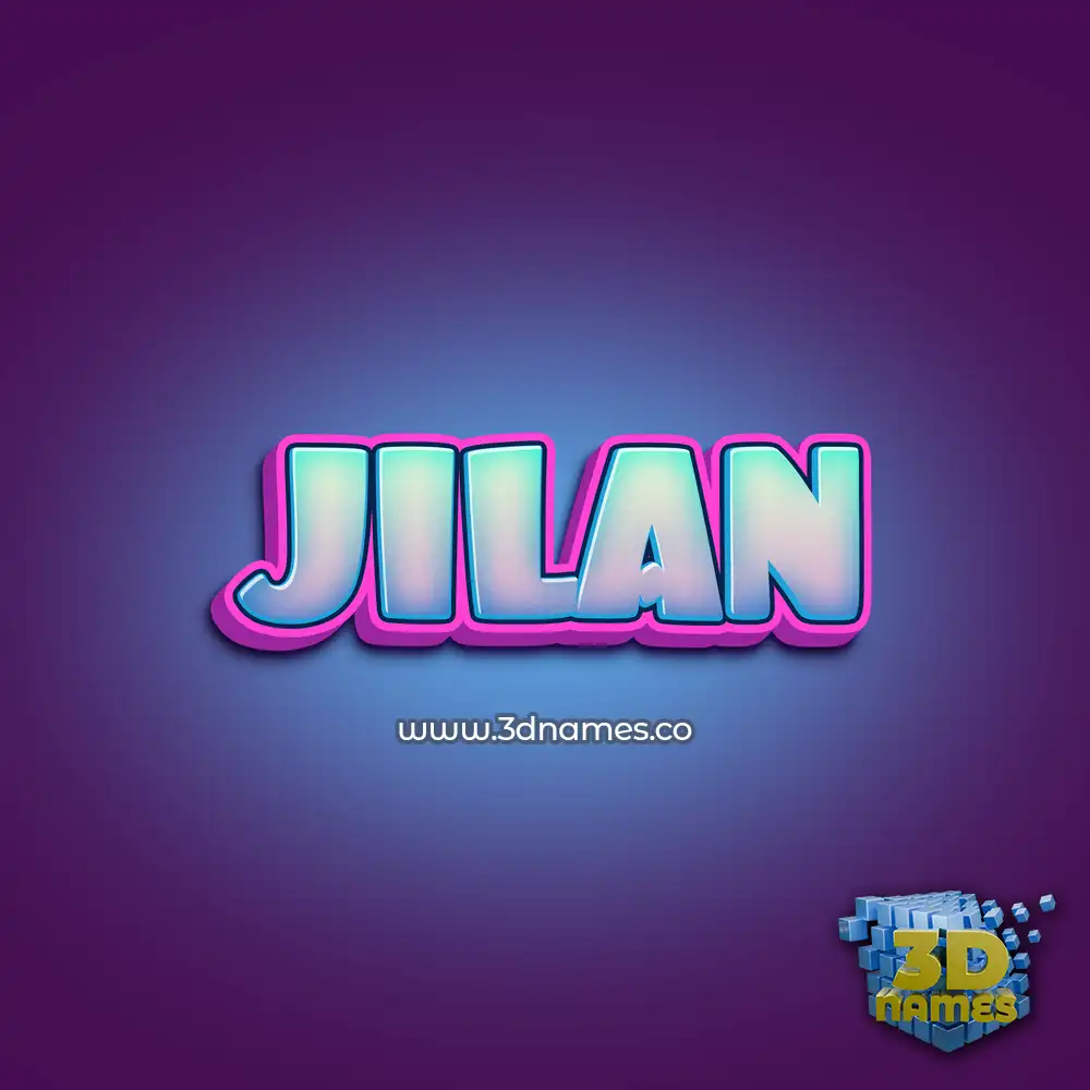 jilan in Phat Purple style - 3D name wallpaper