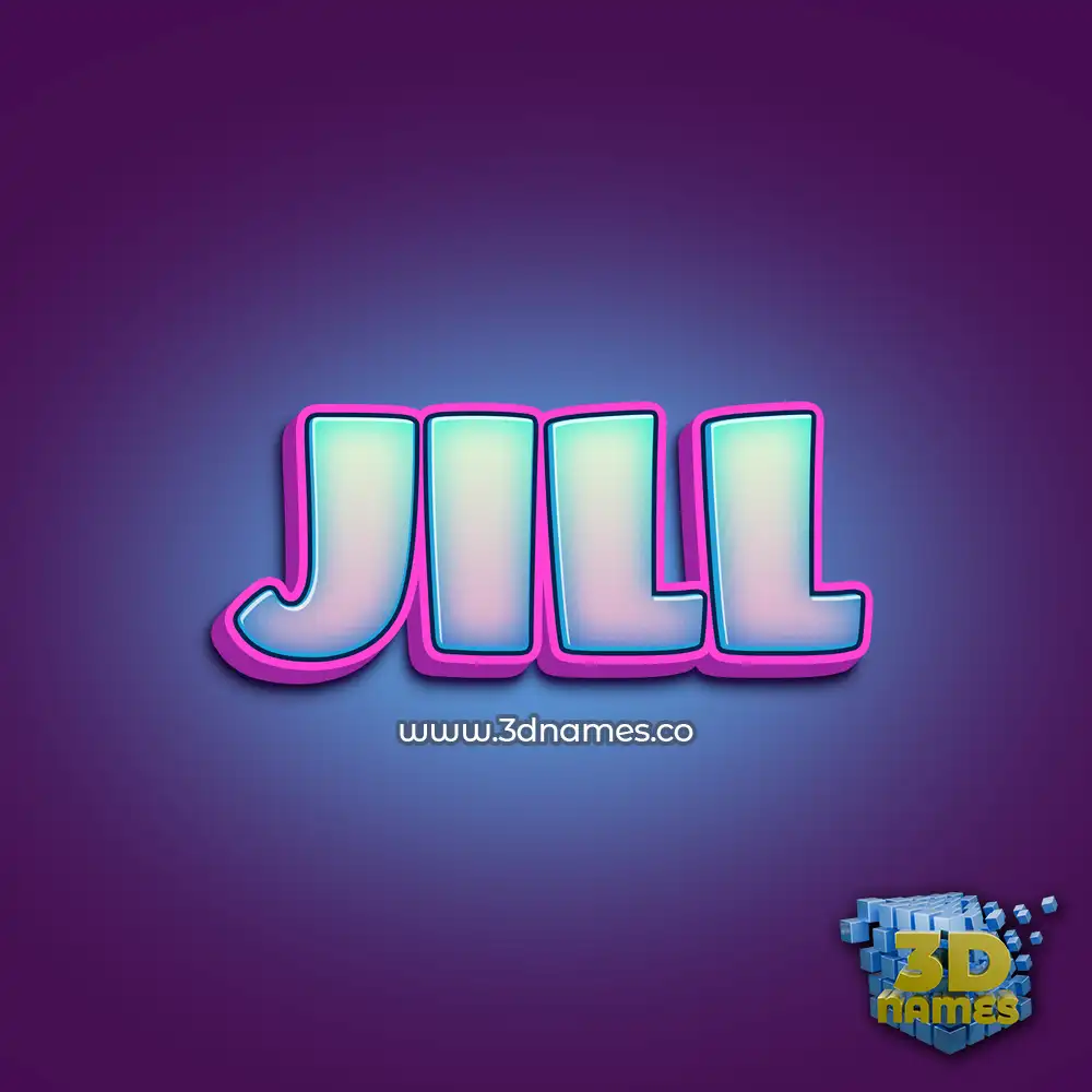 jill in Phat Purple style - 3D name wallpaper