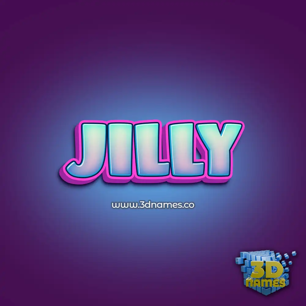 jilly in Phat Purple style - 3D name wallpaper