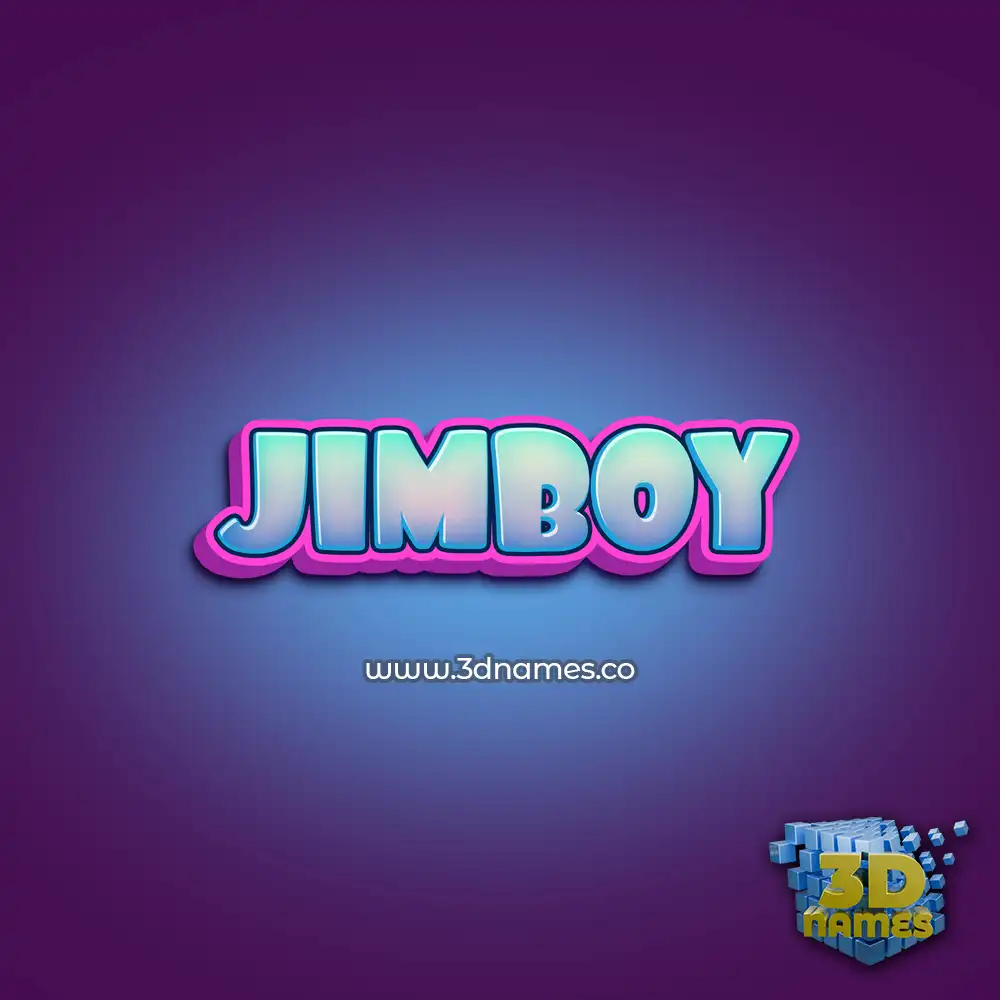 jimboy in Phat Purple style - 3D name wallpaper