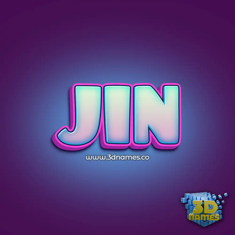 jin in Phat Purple style - 3D name wallpaper