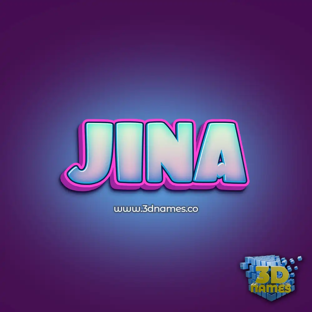 jina in Phat Purple style - 3D name wallpaper
