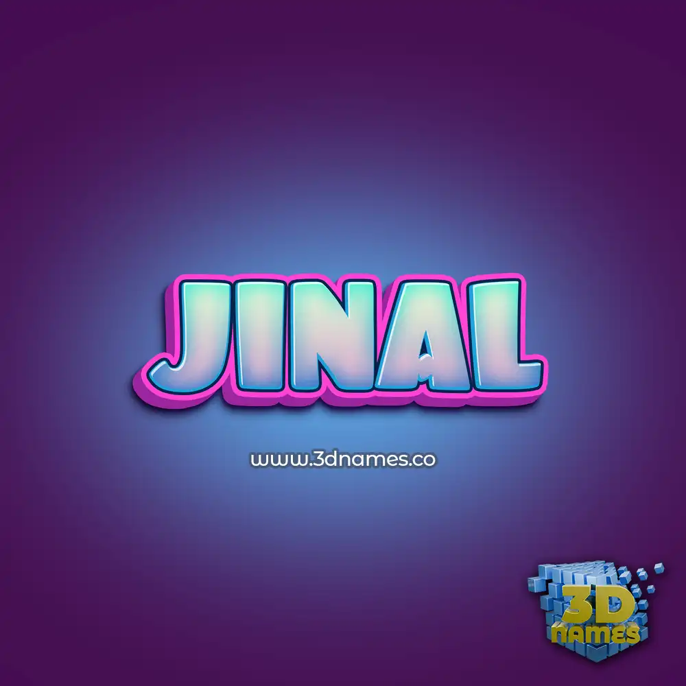 jinal in Phat Purple style - 3D name wallpaper