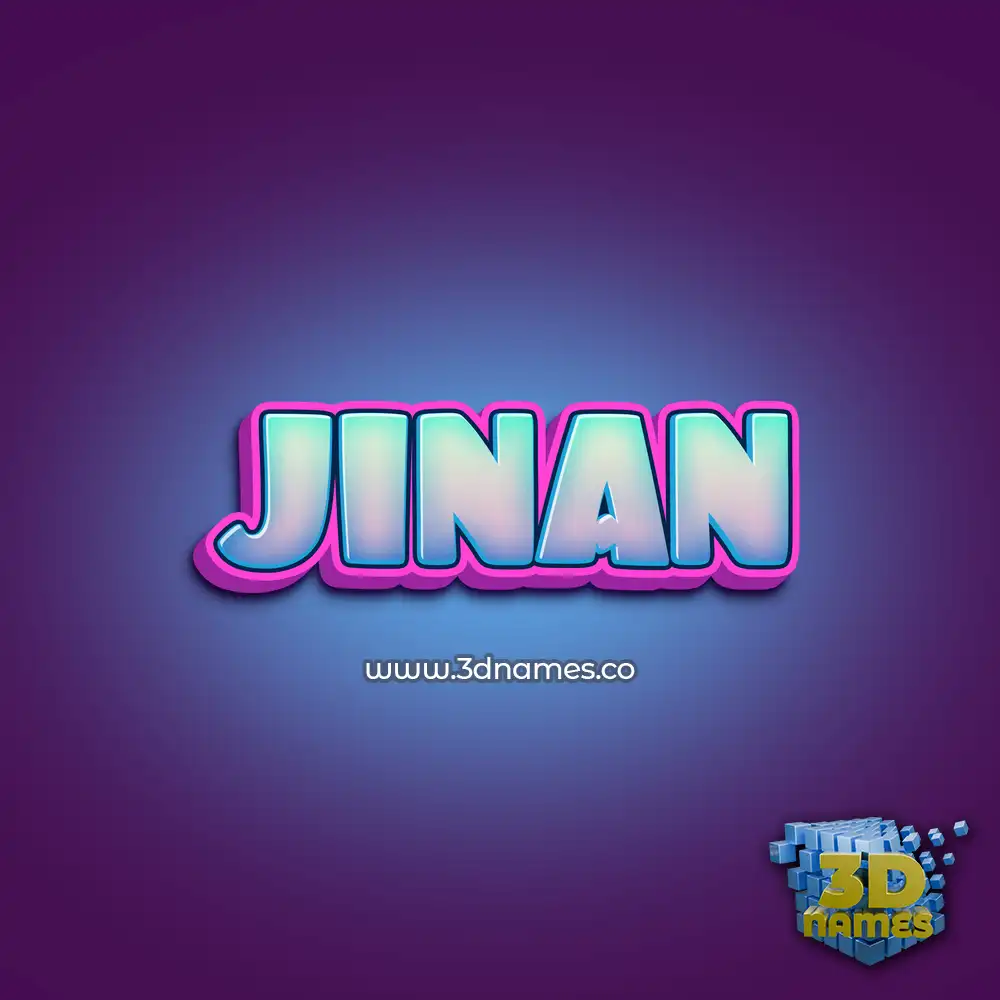 jinan in Phat Purple style - 3D name wallpaper