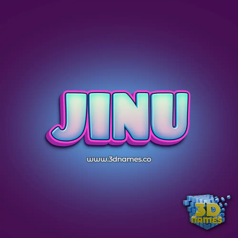 jinu in Phat Purple style - 3D name wallpaper
