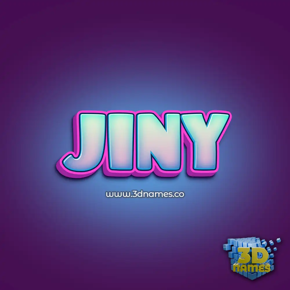 jiny in Phat Purple style - 3D name wallpaper