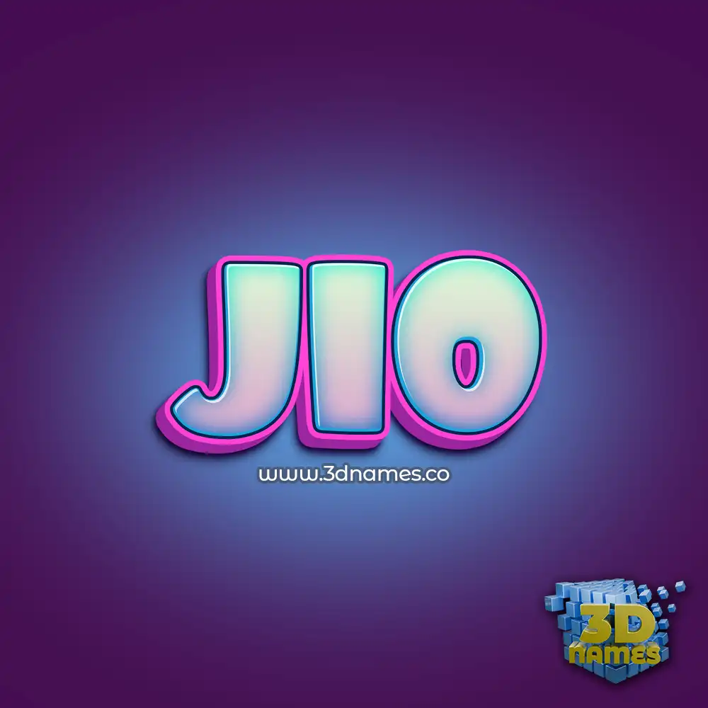 jio in Phat Purple style - 3D name wallpaper