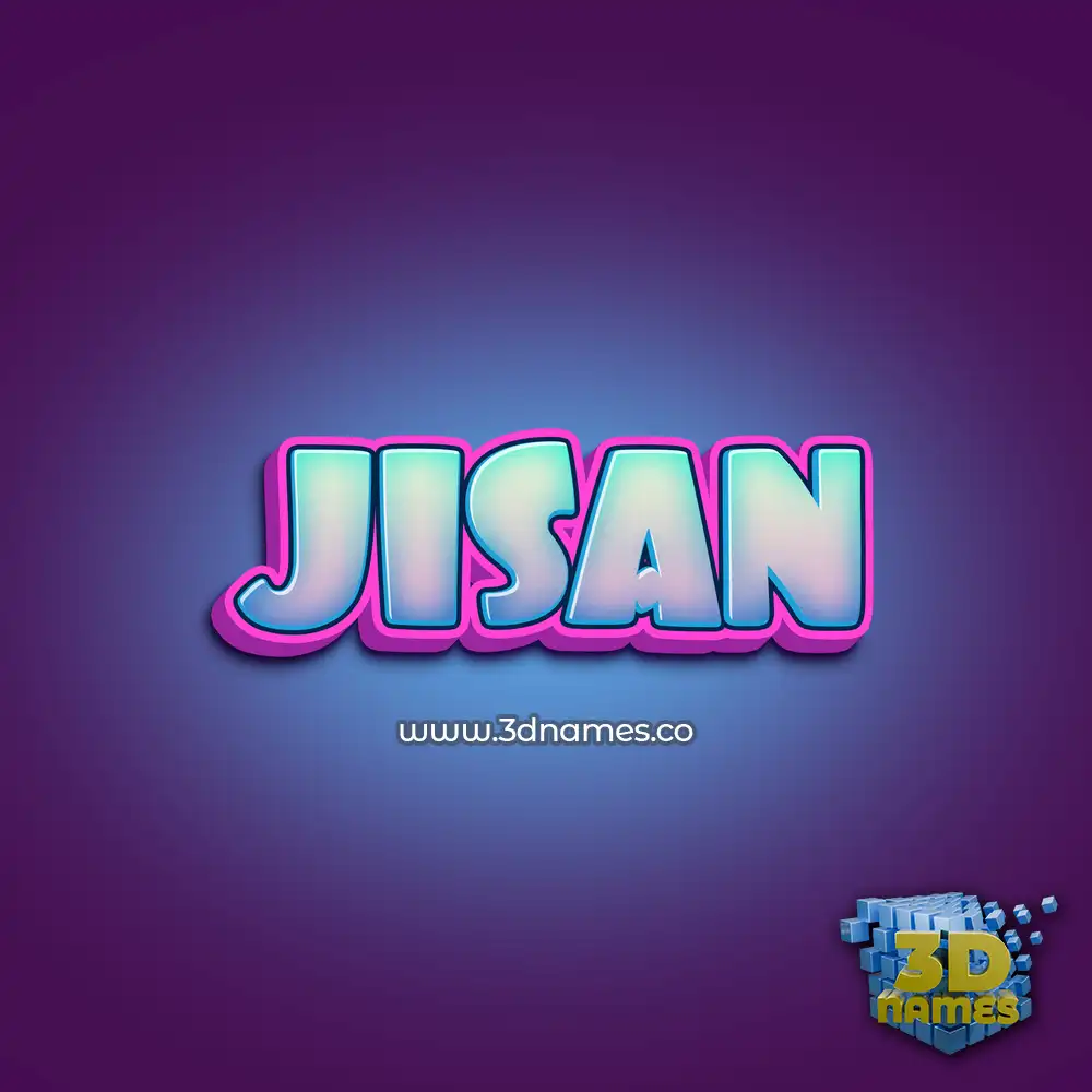 jisan in Phat Purple style - 3D name wallpaper