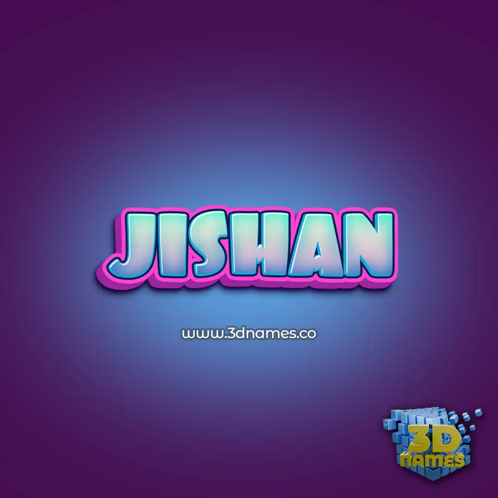jishan in Phat Purple style - 3D name wallpaper