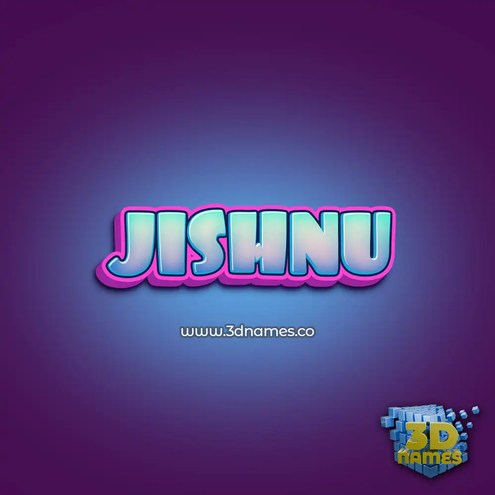 jishnu in Phat Purple style - 3D name wallpaper