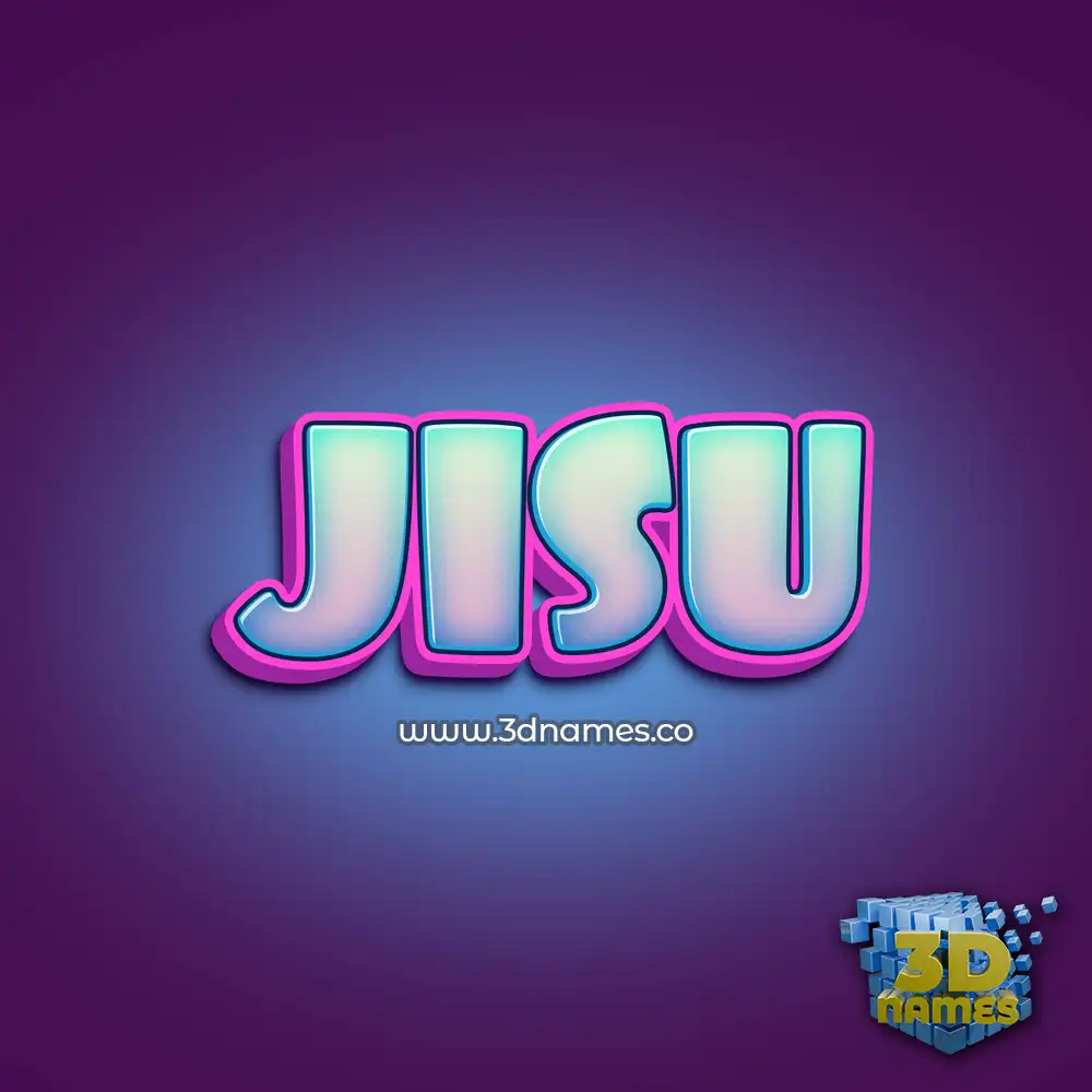 jisu in Phat Purple style - 3D name wallpaper