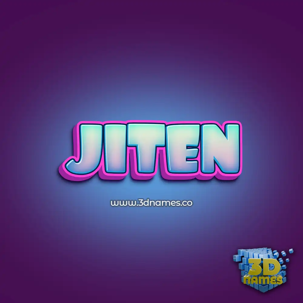 jiten in Phat Purple style - 3D name wallpaper