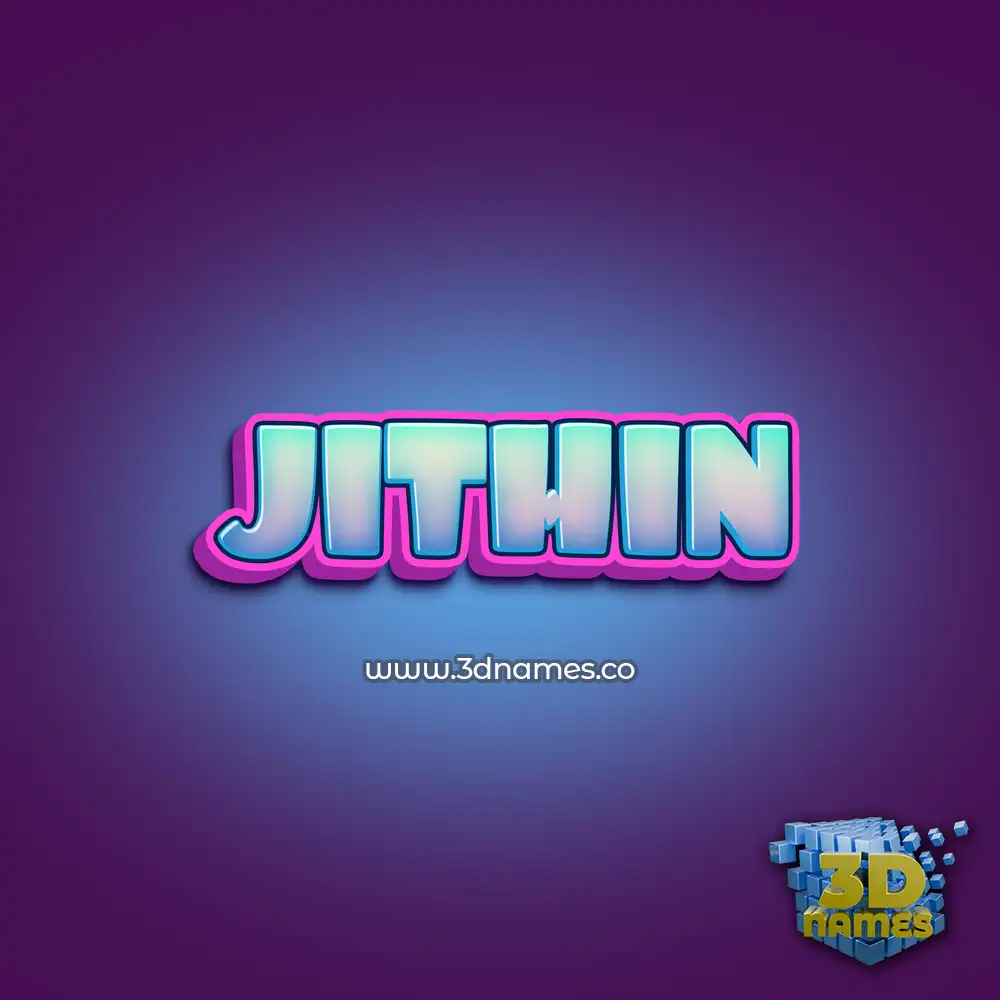 jithin in Phat Purple style - 3D name wallpaper