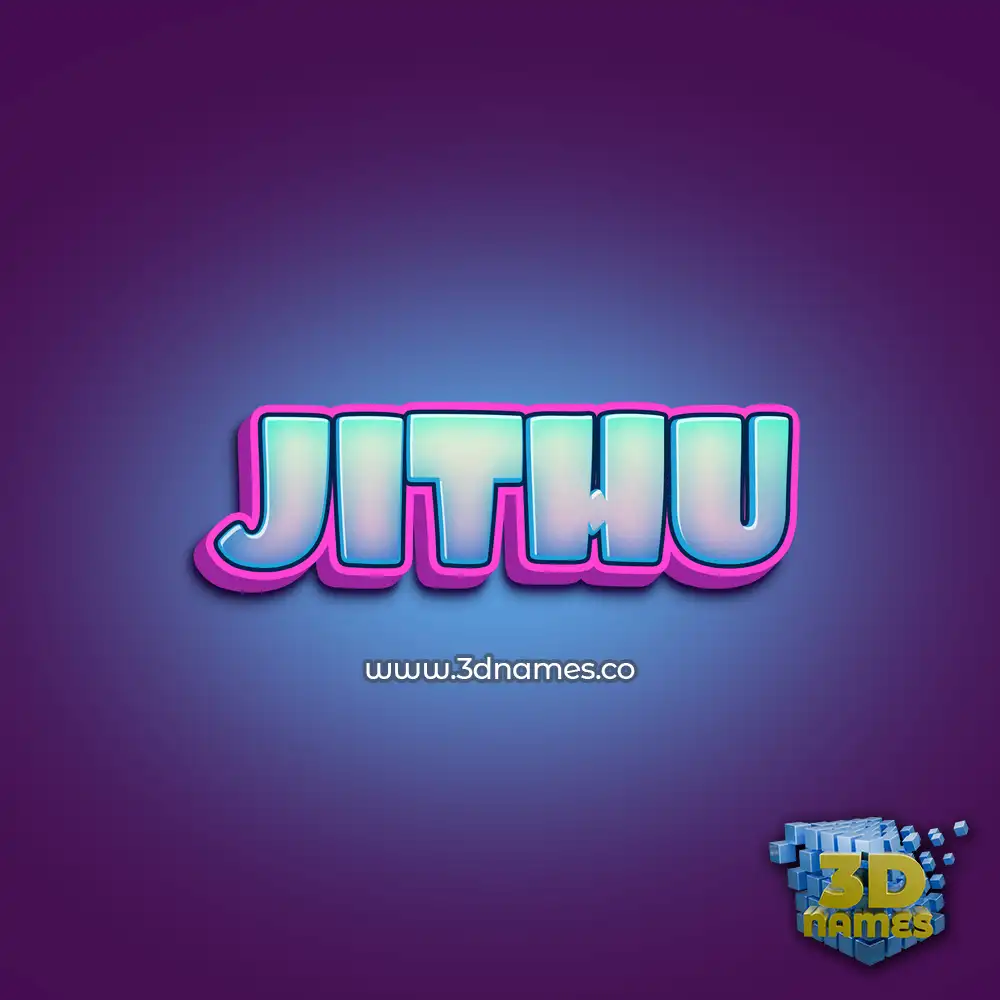 jithu in Phat Purple style - 3D name wallpaper
