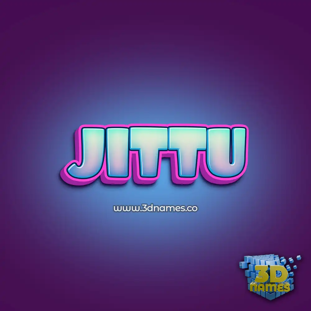 jittu in Phat Purple style - 3D name wallpaper