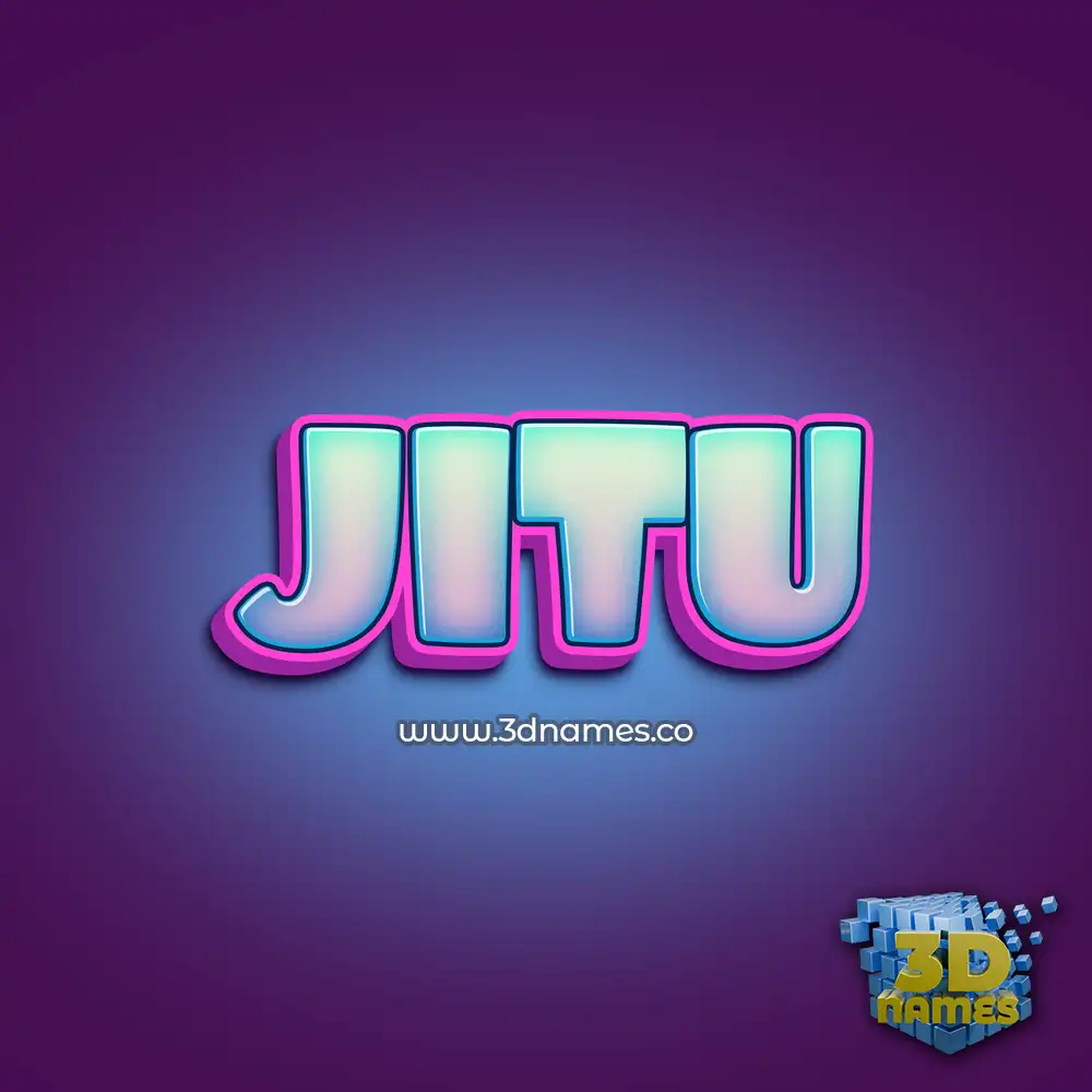 jitu in Phat Purple style - 3D name wallpaper