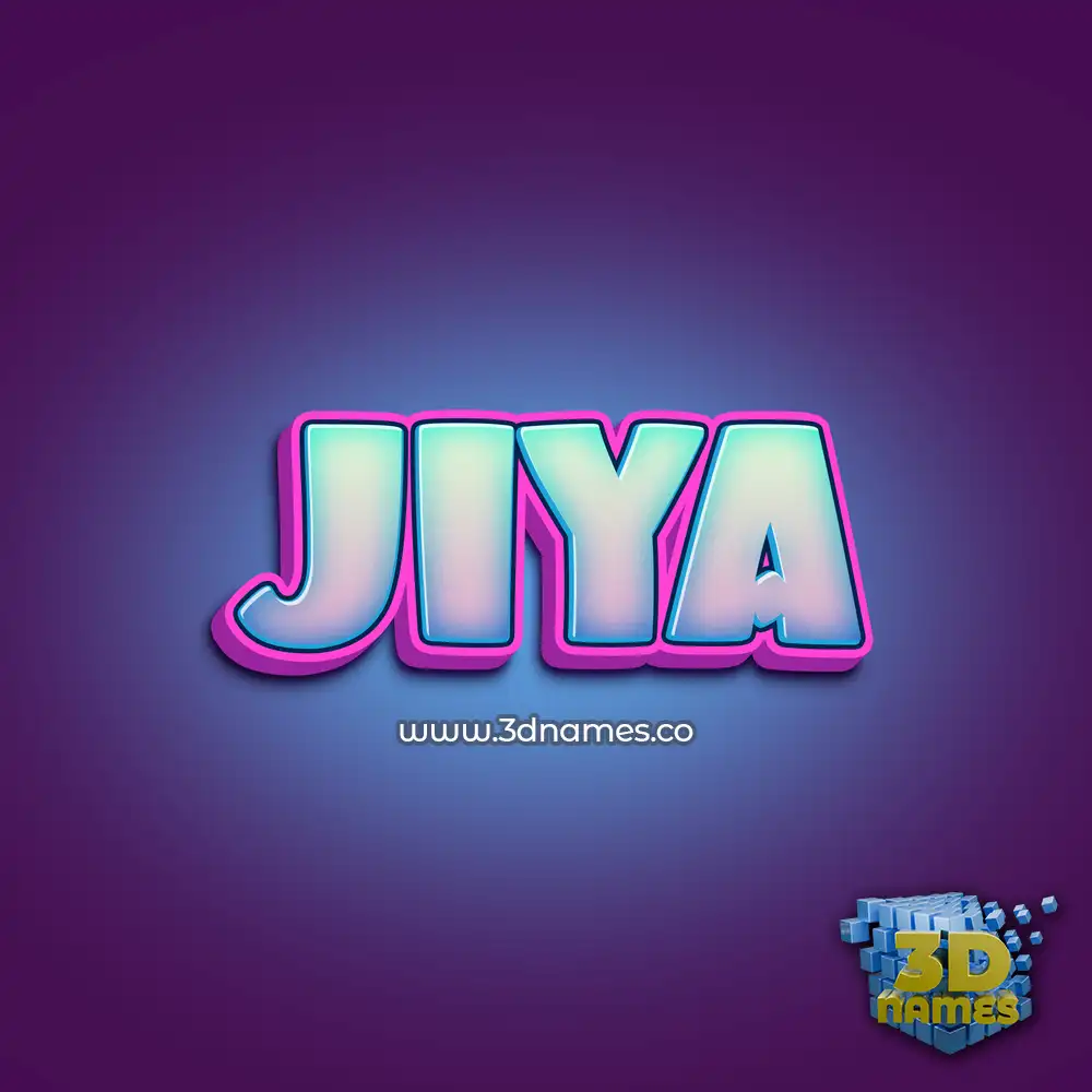 jiya in Phat Purple style - 3D name wallpaper