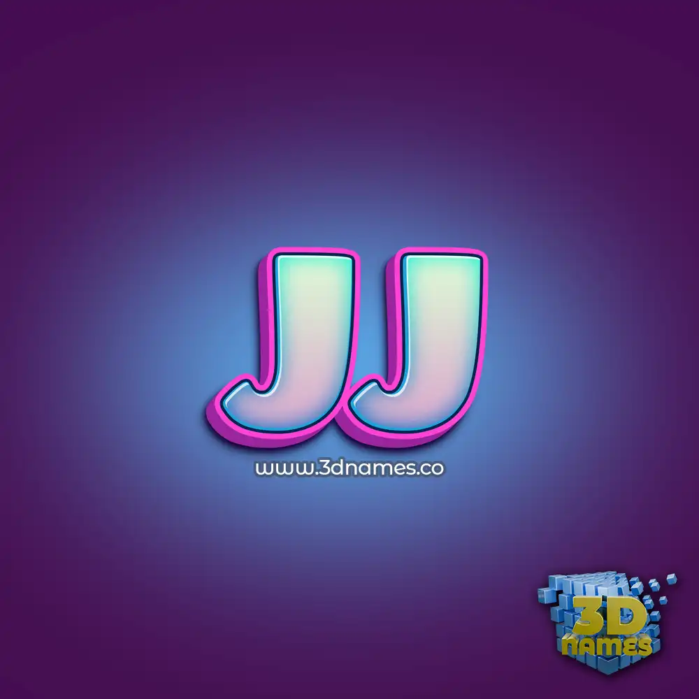 jj in Phat Purple style - 3D name wallpaper