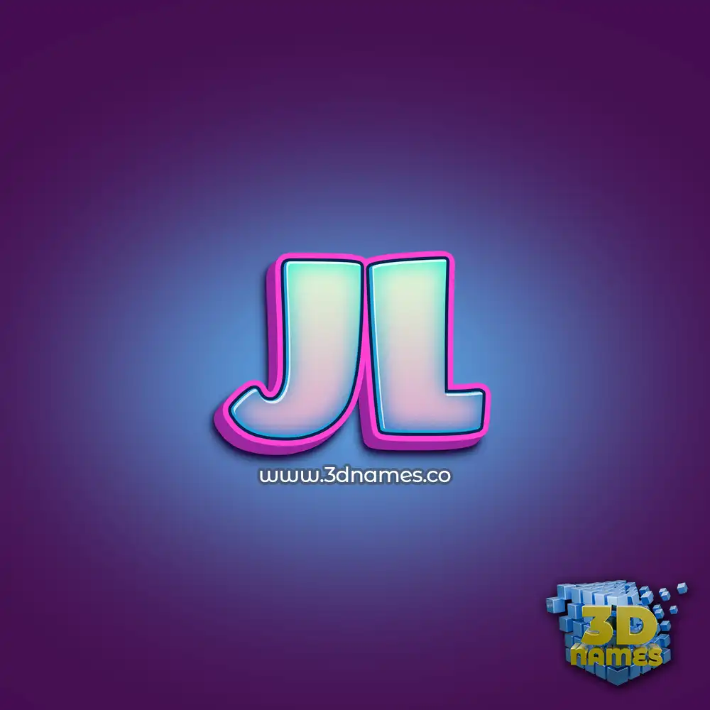 jl in Phat Purple style - 3D name wallpaper