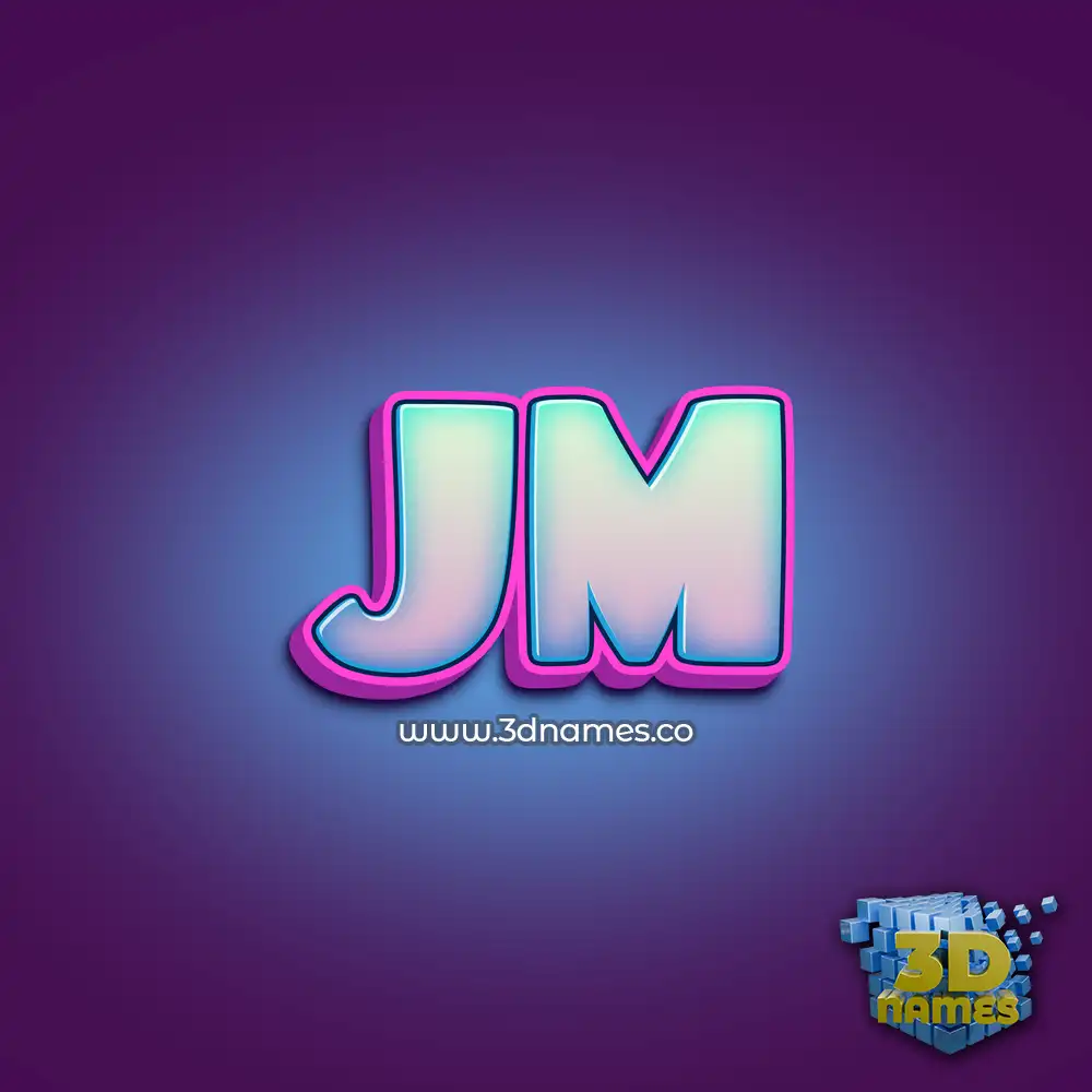 jm in Phat Purple style - 3D name wallpaper