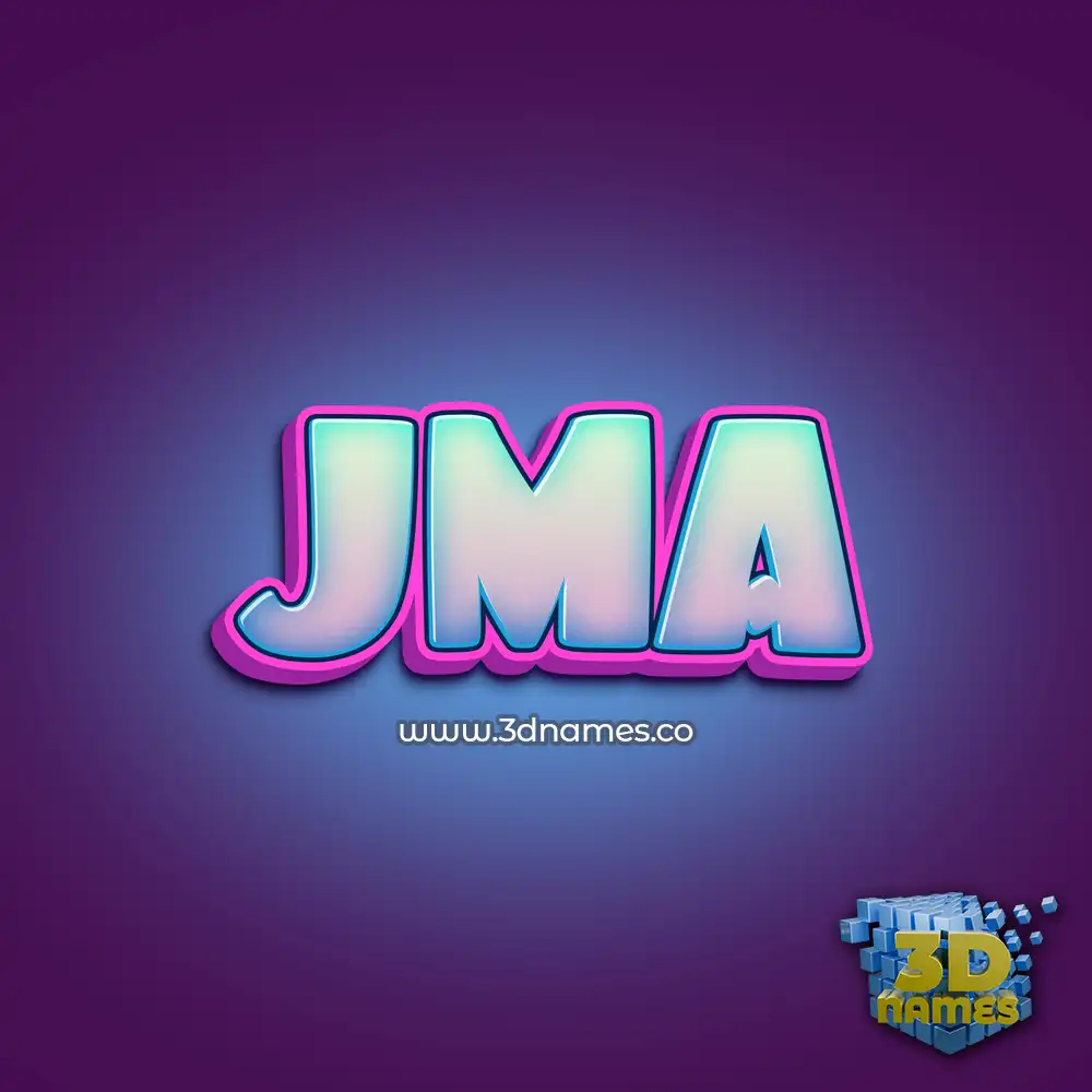 jma in Phat Purple style - 3D name wallpaper