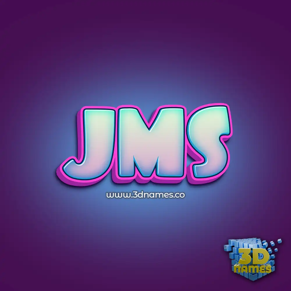jms in Phat Purple style - 3D name wallpaper