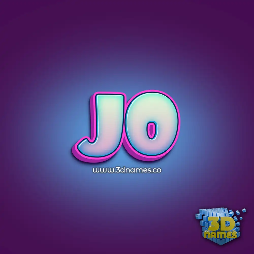 jo in Phat Purple style - 3D name wallpaper