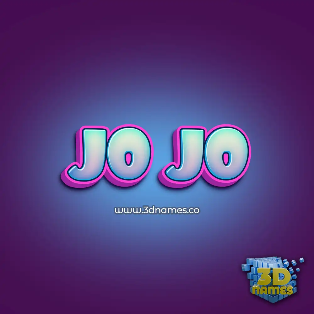 jo jo in Phat Purple style - 3D name wallpaper