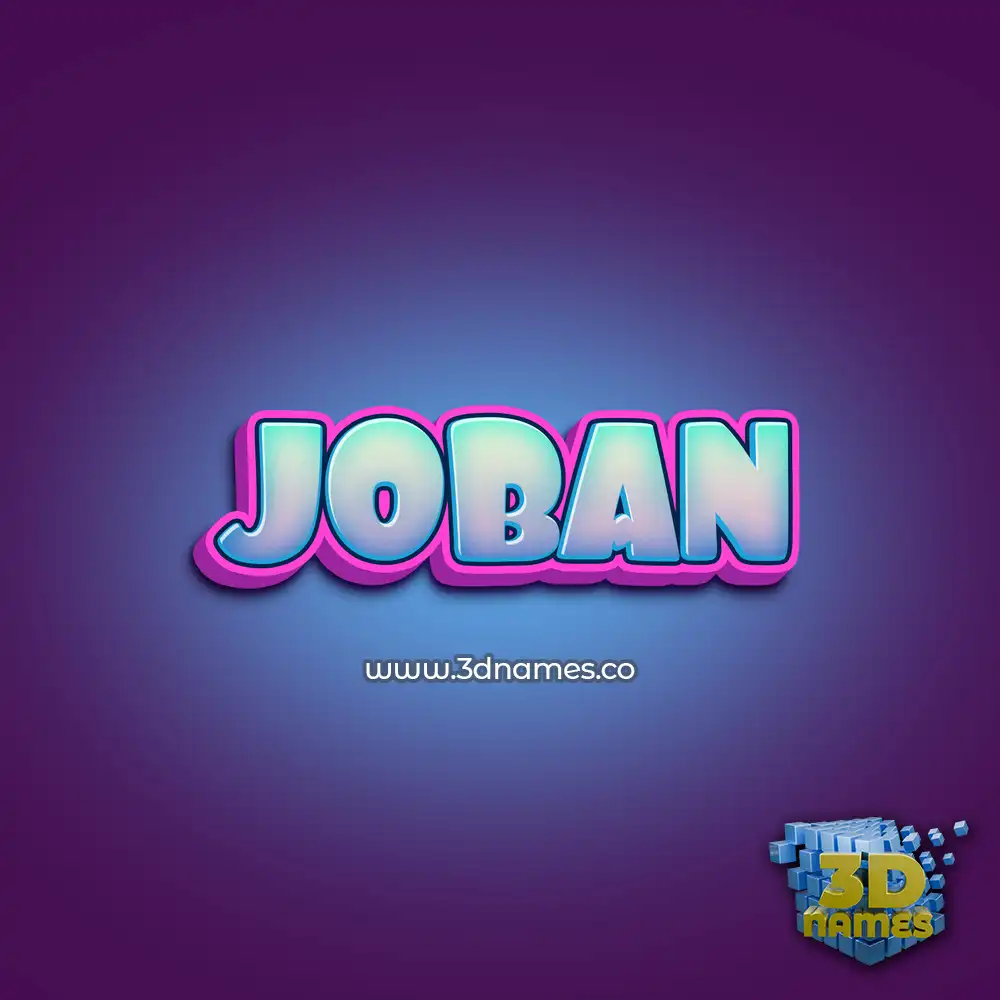 joban in Phat Purple style - 3D name wallpaper