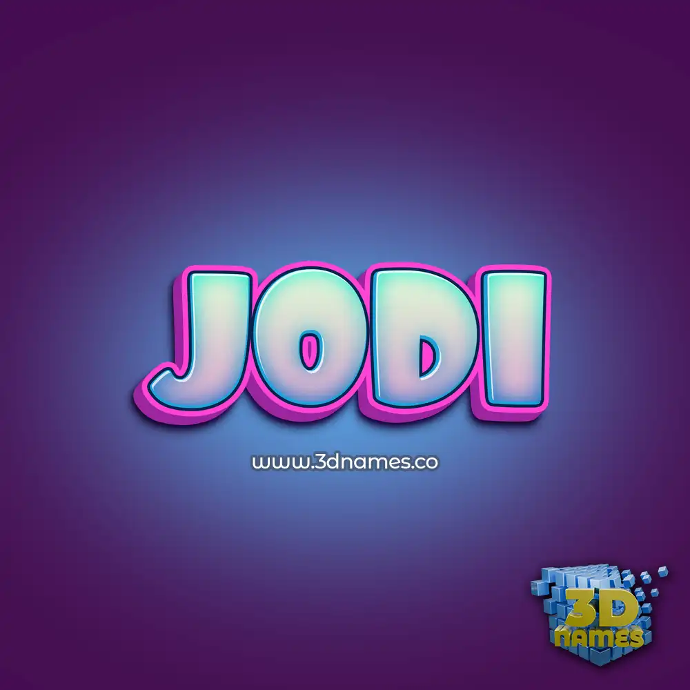 jodi in Phat Purple style - 3D name wallpaper