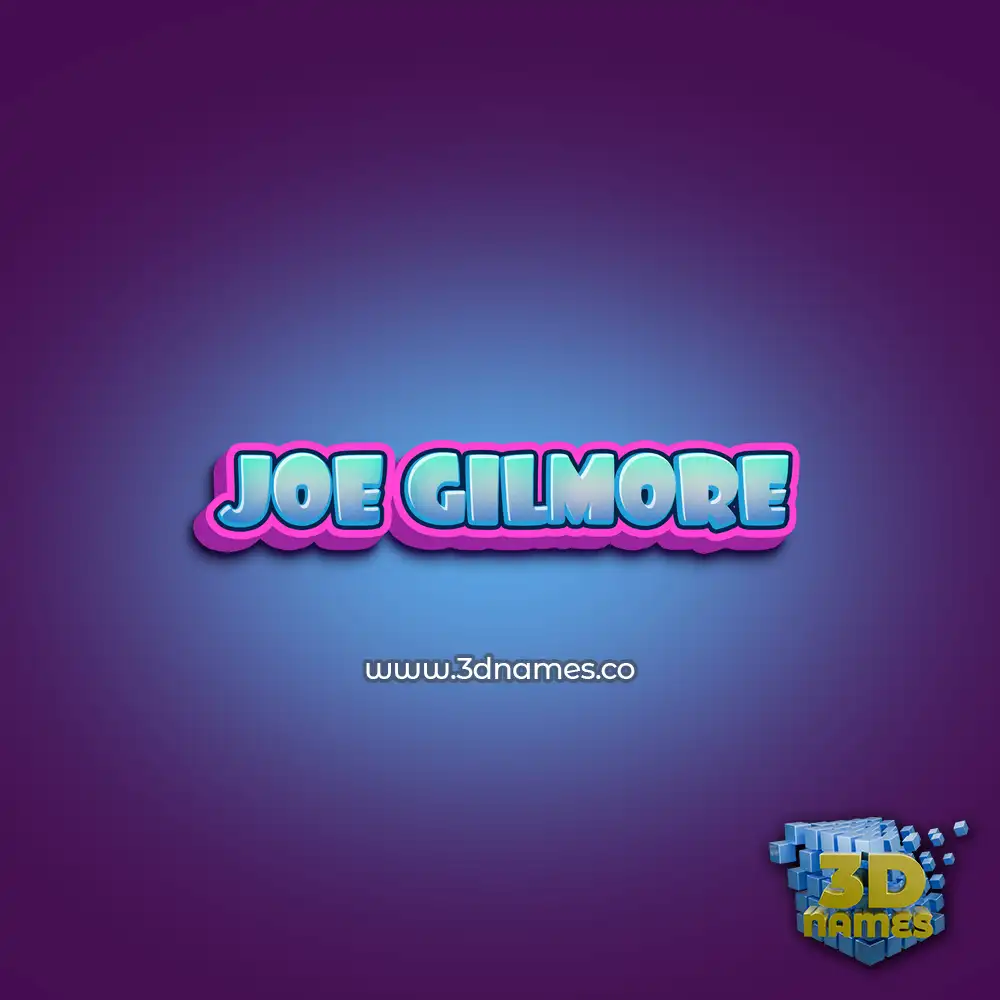 joe gilmore in Phat Purple style - 3D name wallpaper