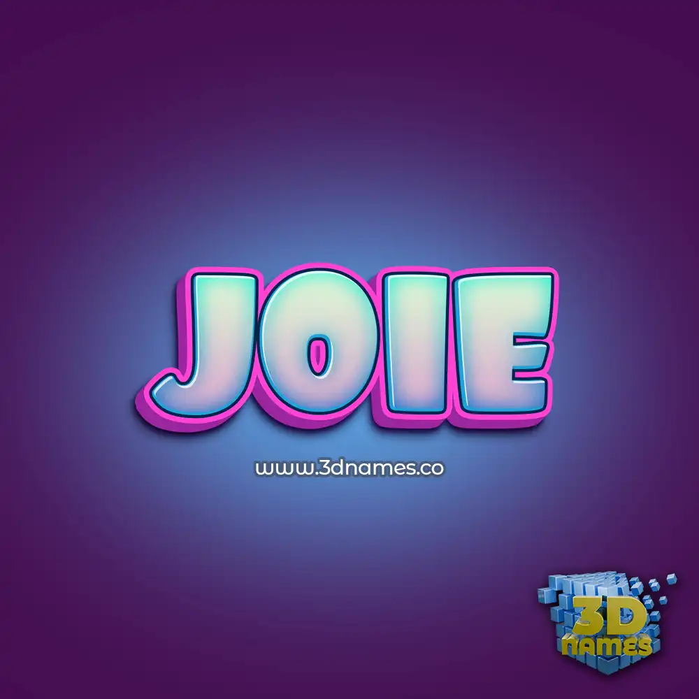 joie in Phat Purple style - 3D name wallpaper