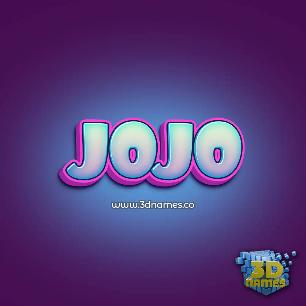 jojo in Phat Purple style - 3D name wallpaper