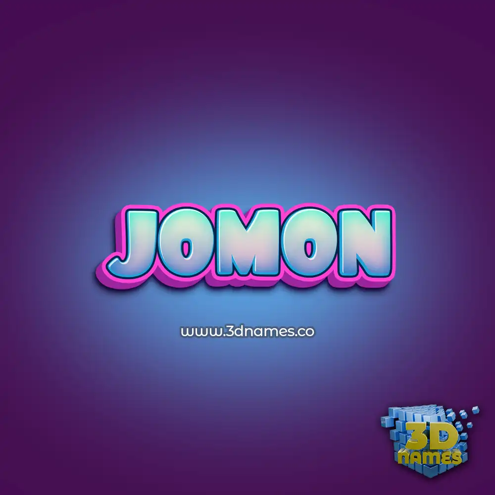 jomon in Phat Purple style - 3D name wallpaper