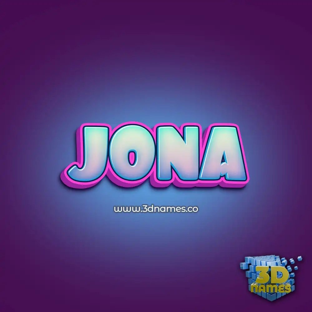 jona in Phat Purple style - 3D name wallpaper