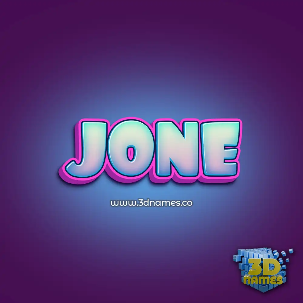 jone in Phat Purple style - 3D name wallpaper