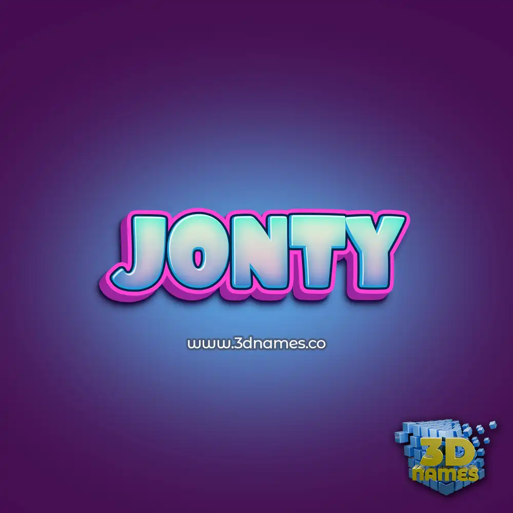 jonty in Phat Purple style - 3D name wallpaper