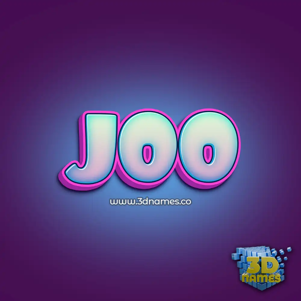 joo in Phat Purple style - 3D name wallpaper