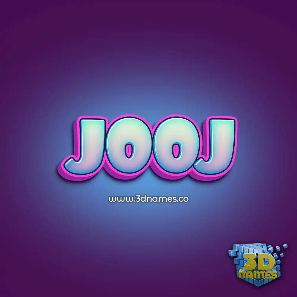 jooj in Phat Purple style - 3D name wallpaper