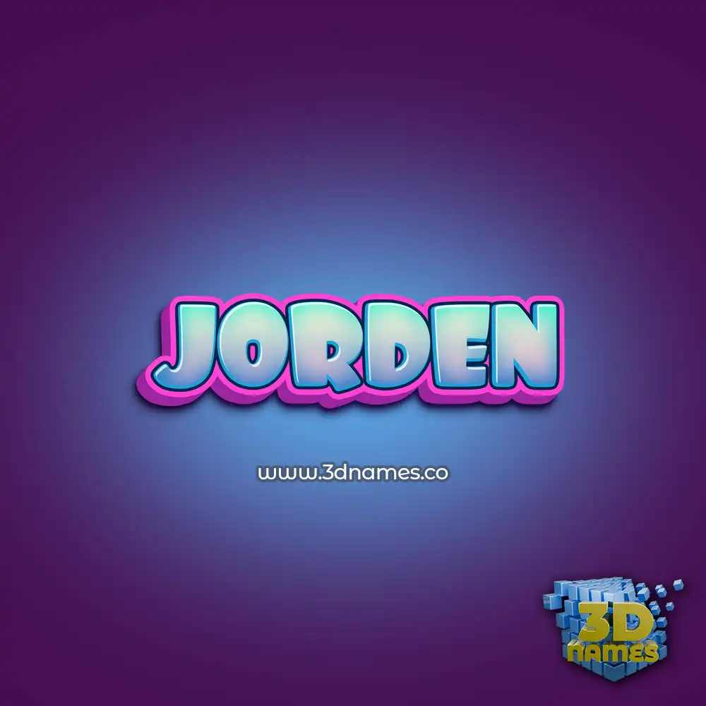 jorden in Phat Purple style - 3D name wallpaper