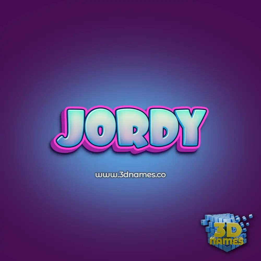 jordy in Phat Purple style - 3D name wallpaper