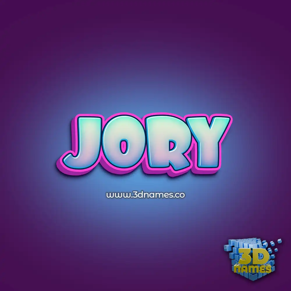 jory in Phat Purple style - 3D name wallpaper