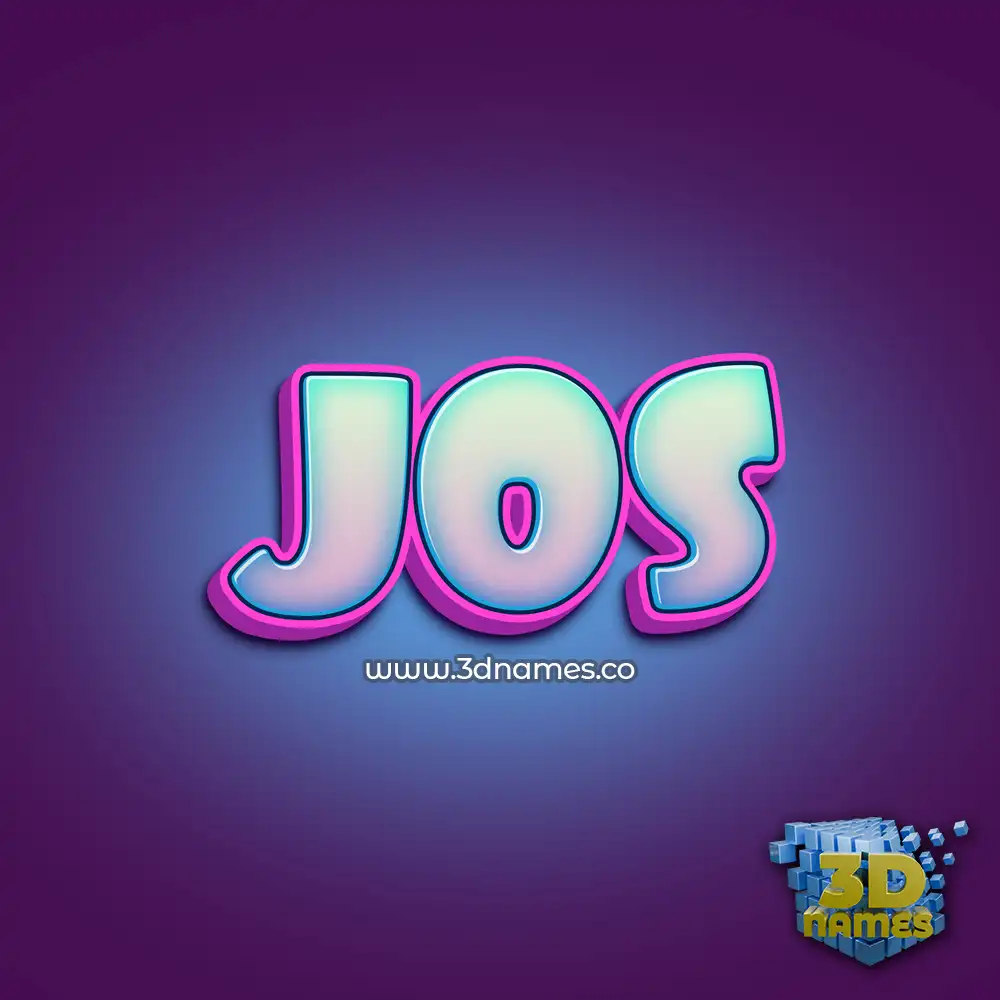 jos in Phat Purple style - 3D name wallpaper