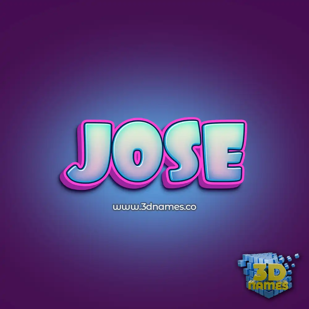 jose in Phat Purple style - 3D name wallpaper