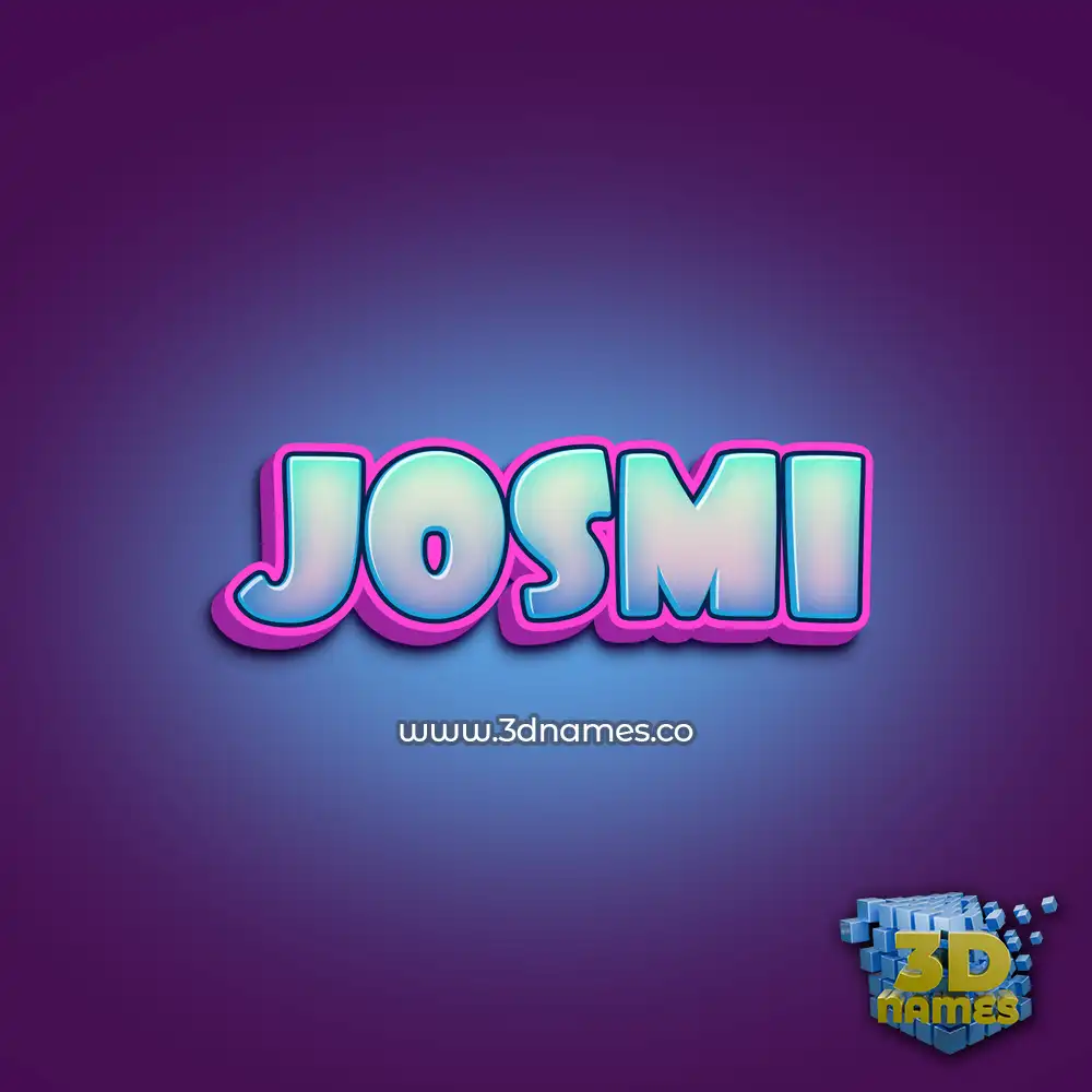 josmi in Phat Purple style - 3D name wallpaper
