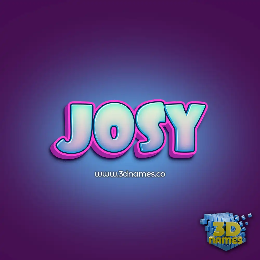 josy in Phat Purple style - 3D name wallpaper