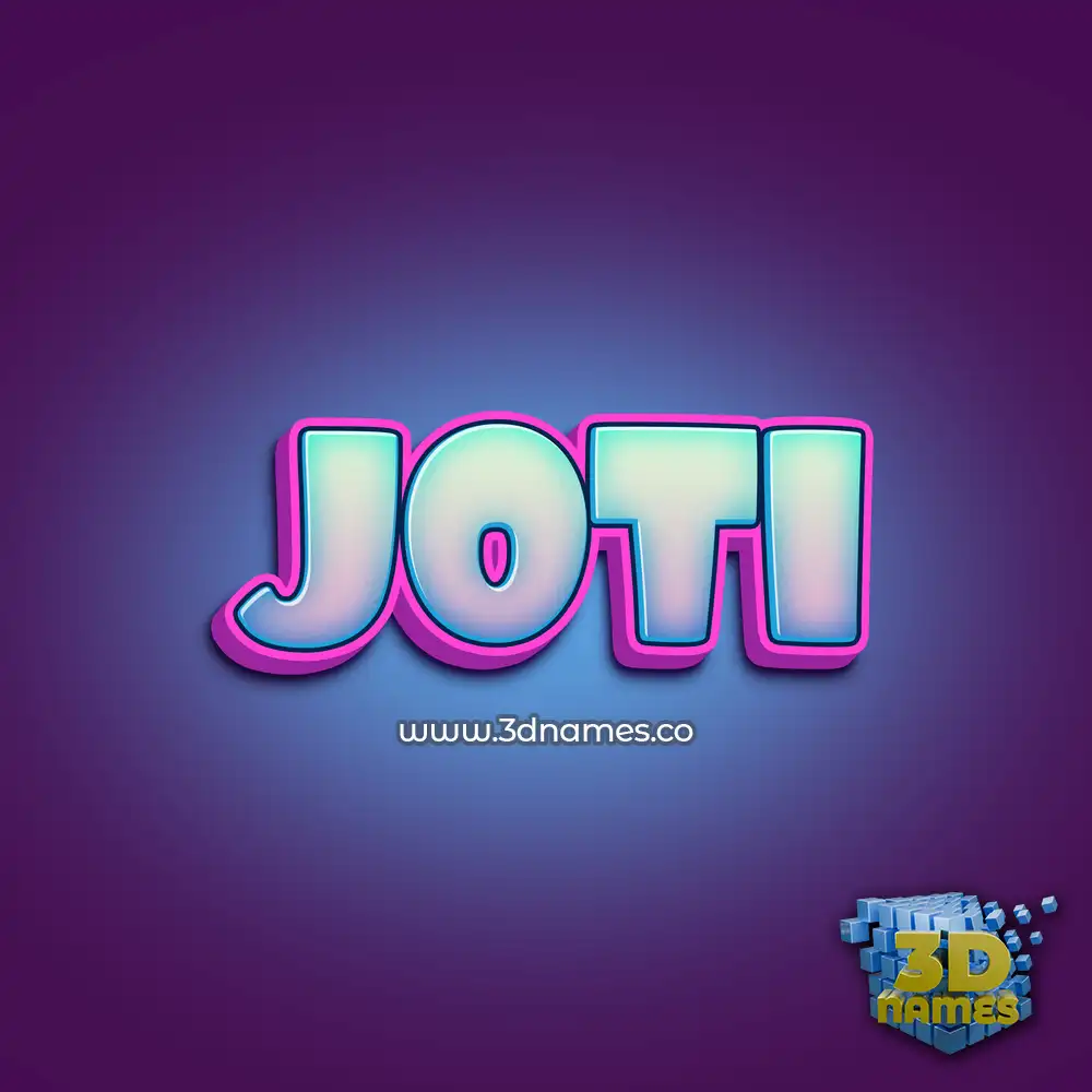 joti in Phat Purple style - 3D name wallpaper