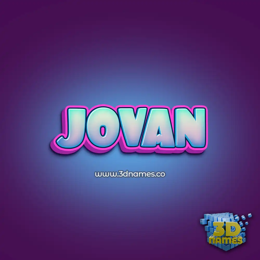jovan in Phat Purple style - 3D name wallpaper